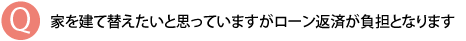 ローン返済が負担となります